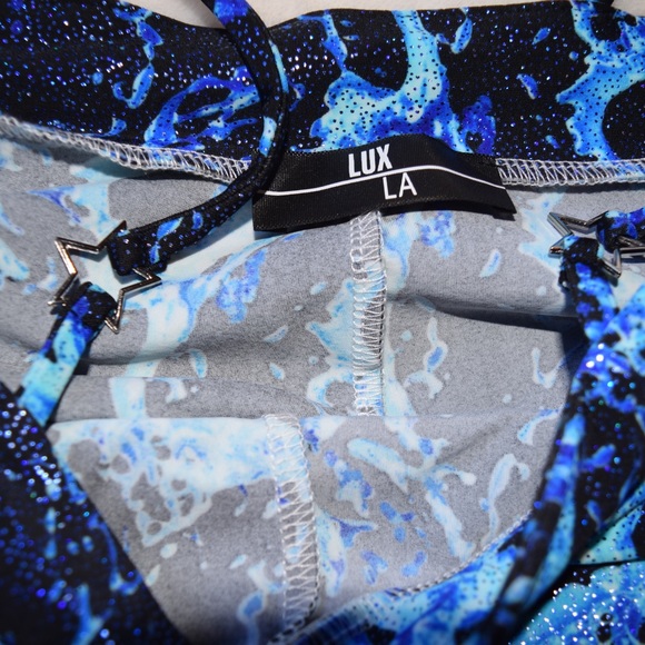 Blue patterned G string pants - Picture 2 of 2